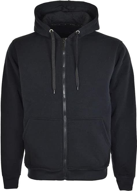 Cotton Zip Hoodie in Black 